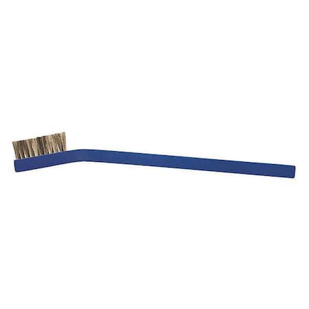 TECHSPRAY 7/16 in W Scrub Brush, Medium, 6 7/16 in L Handle, 1 3/16 in L Brush, Brown, Aluminum 2040-1