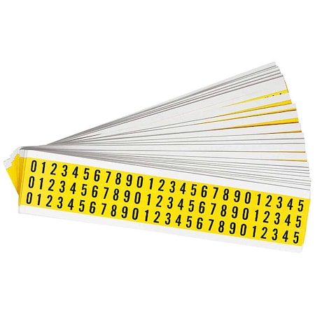 Brady NumberLabelSet, Vinyl, 1/2inH, 3/8inW, PK25 3410-# KIT