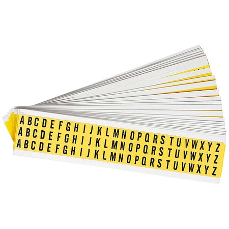 Brady LetterLabelSet, Vinyl, 1/2inH, 3/8inW 3410-LTR KIT