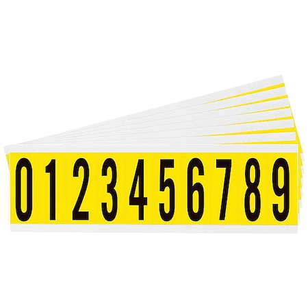 Brady NumberLabelSet, 2-1/4inH, 7/8inW, PK25 3440-# KIT
