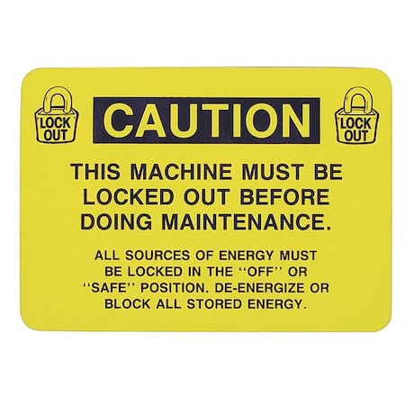 Brady Sign, 3inHx5inW, Vinyl LOSV2