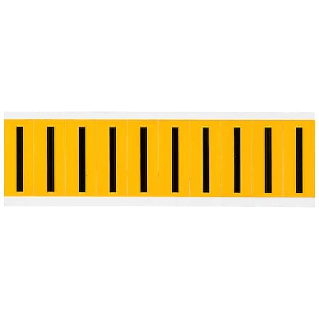 Brady Letter Label, U, 2-1/4in.Hx7/8in.W 1534-I
