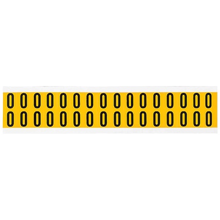 Brady Letter Label, O, 3/4in.Hx9/16in.W, Vinyl 1520-O