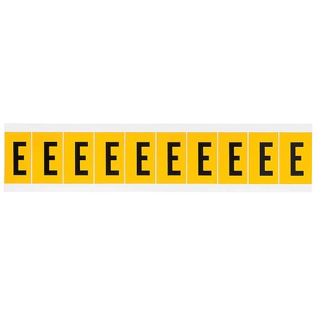 Brady Letter Label, E, 1-1/2in.Hx7/8in.W 1530-E