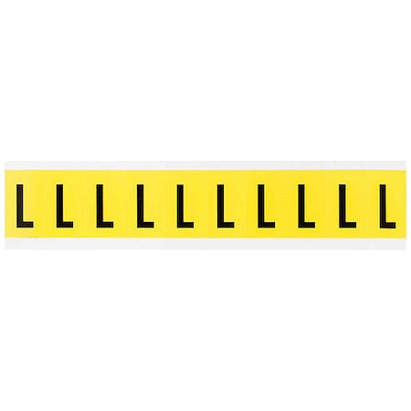 Brady Letter Label, L, 1-1/2in.Hx7/8in.W 3430-L