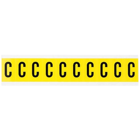 Brady LetterLabel, Vinyl, 1-1/2inH, 7/8inW 3430-C