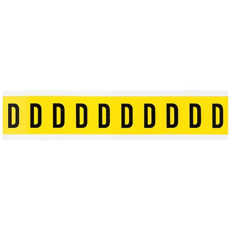 Brady LetterLabel, Vinyl, 1-1/2inH, 7/8inW 3430-D