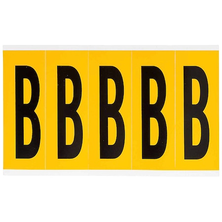 Brady Letter Label, B, 5inHx1-3/4inW, No. Cards 1 1560-B