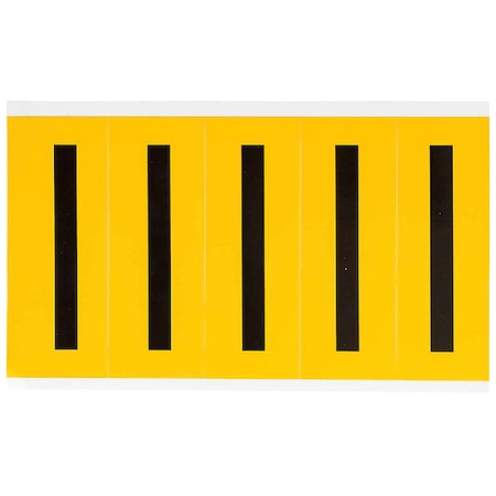 Brady Letter Label, I, 5in.Hx1-3/4in.W, Vinyl 1560-I