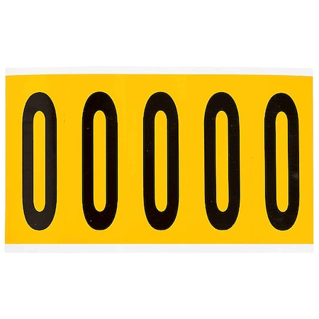 Brady Letter Label, O, 5in.Hx1-3/4in.W, Vinyl 1560-O