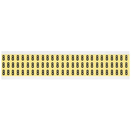 Brady Number Label, 8, 1/2in.Hx11/32in.W, Vinyl 3410-8