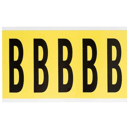 Brady Letter Label, B, 5in.Hx1-3/4in.W, Vinyl 3460-B