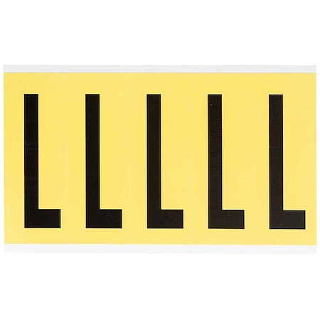 Brady Letter Label, L, 5inHx1-3/4inW, No. Cards 1 3460-L