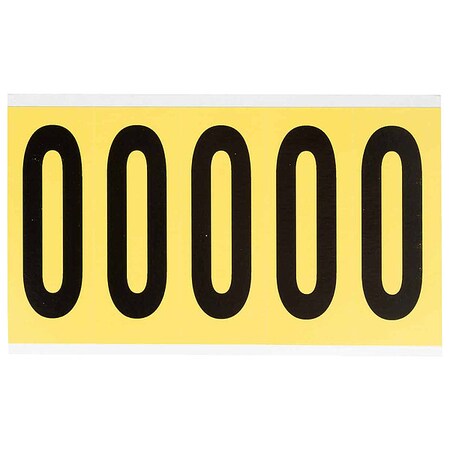 Brady Letter Label, O, 5inHx1-3/4inW, No. Cards 1 3460-O