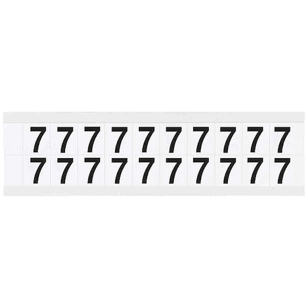 Brady Number Label, 7, 3/4in.Hx21/32in.W, Vinyl 9712-7
