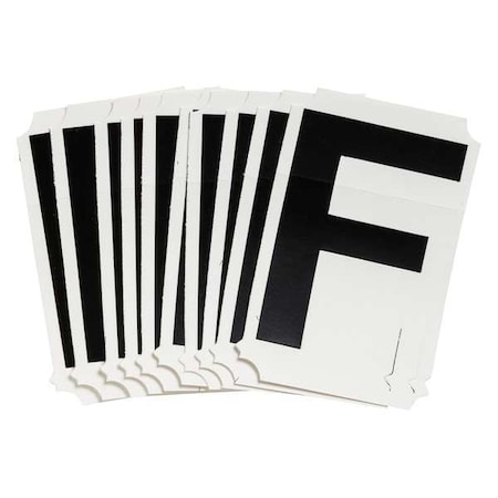 Brady Letter Label, F, 3-3/4in.Hx2-7/16in.W, PK10 8215-F