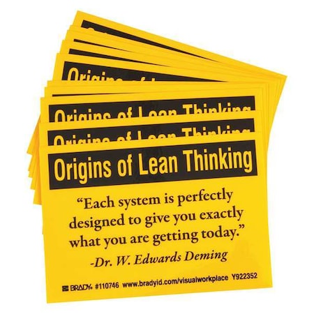 Brady Label, 3-1/2inHx5inW, Black/Yellow, PK10 110746