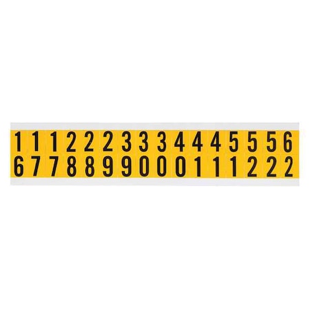 Brady NumberLabelSet, Vinyl, 3/4inH, 5/8inW, PK25 1520-# KIT