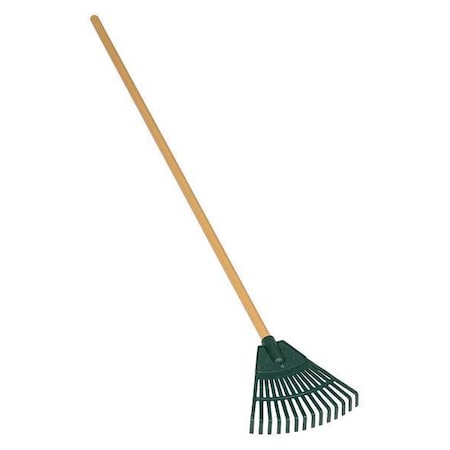 Seymour Midwest 8 in Polypropylene Leaf Rake, 14 Tines, 42 in L Wood Handle 40881GRA