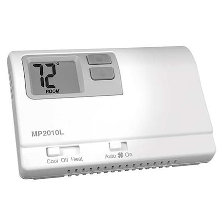 Icm Managed Property Thermostat, 1 H 1 C, Hardwired/Battery, 24VAC MP2010L