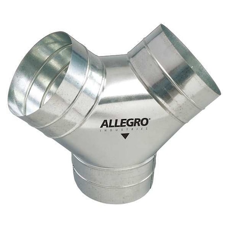 Allegro Industries Duct to Duct Connector, 8 in. W, Slvr 9500-Y