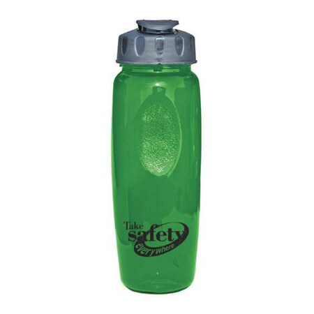 Quality Resource Group Water Bottle, 25 oz., Green, Plastic 8TSE25