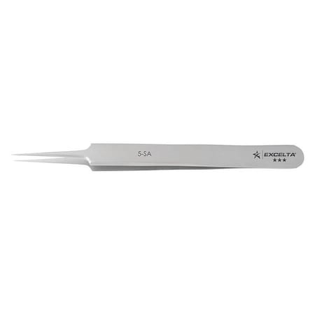 Excelta Tweezer, Very Fine, 4-1/4in. L, 1/64in. Tip 5-SA