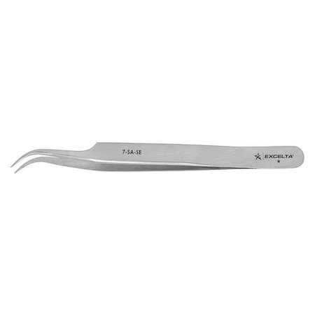 Excelta Tweezer, Curved Fine, 4-1/2 in. L, SS 7-SA-SE