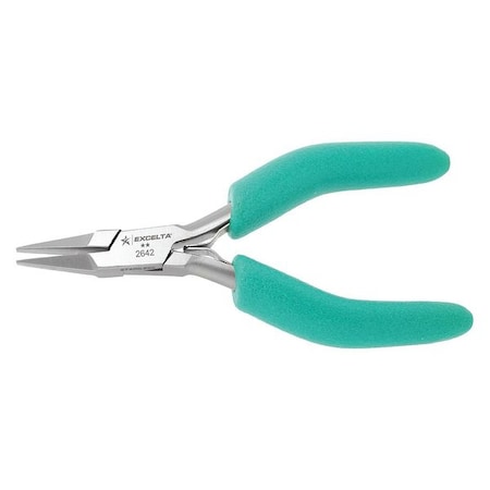 EXCELTA Flat Nose Plier, 4-3/4 in., Smooth 2642
