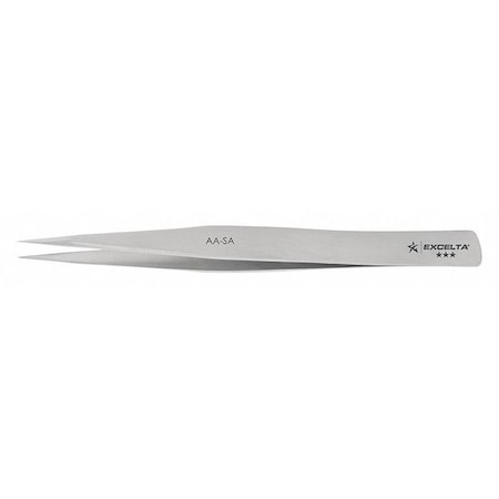 Excelta Tweezer, Fine, 5 in. L, SS, 1/64 in. Tip AA-SA