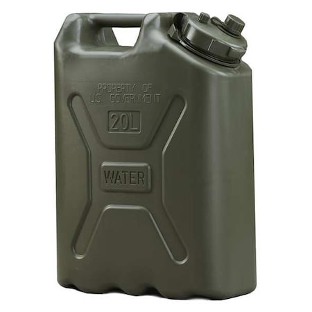 SCEPTER Water Container, 5 gal Capacity, 18 51/64 in H, 13 45/64 in L, 6 51/64 in W, Green 06664