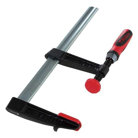 Bessey 12 in Bar Clamp, Composite Plastic Handle and 4 in Throat Depth TG4.012+2K