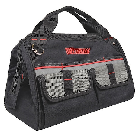 Westward Tool Bag, Black, Polyester, 21 Pockets 32PJ36
