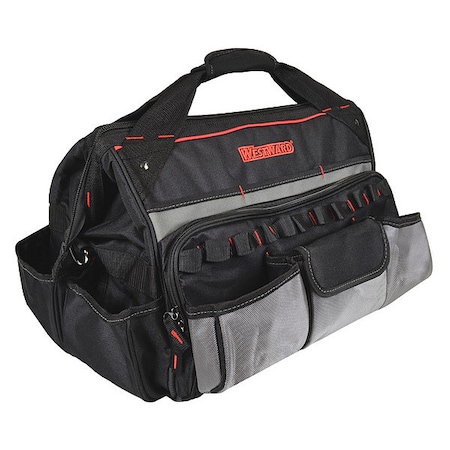 Westward Tool Bag, Black, Polyester, 22 Pockets 32PJ38