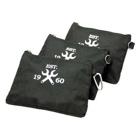 Westward Tool Bag Set, Black, Polyester, 3 Pockets 32PJ44