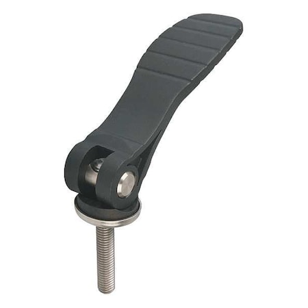 Kipp Cam Lever Size: 2 M08X25, A=100, B=33, Polyamide Black, Comp: Steel K0646.2521108X25
