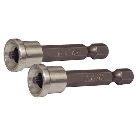 Zoro Select Deck Screw Bit, SAE, 1/4", HEX, T20, 2", PK2 79288