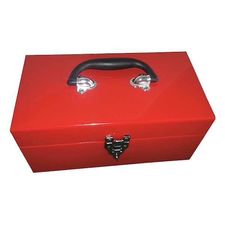 Westward WESTWARD Tool Box, Steel, Red, 11 in W x 6-1/2 in D x 5-1/2 in H 32PK25