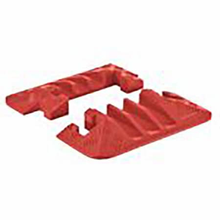 Checkers Cable Protector, 3 in H, 19-3/4 in L, 14-1/2 in W, 3 Channel, Polyurethane, Orange, 1 PR CPEC3X225-O