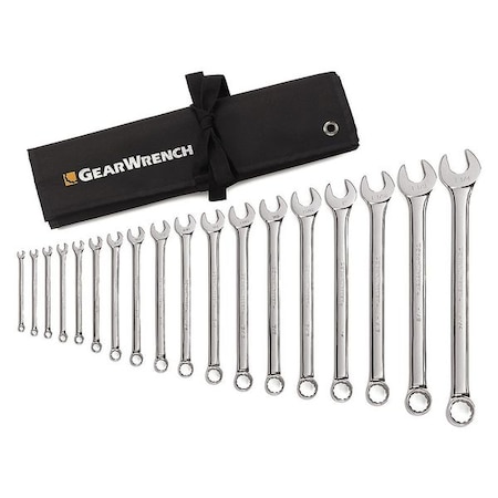 Gearwrench 18 Piece 12 Point Long Pattern Combination SAE Wrench Set 81917