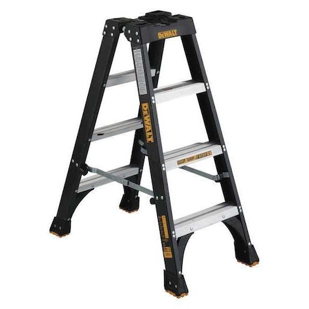 DEWALT 4 ft Fiberglass Twin Stepladder, 300 lb Capacity DXL3030-04