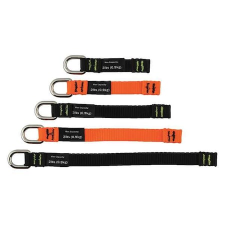 Ergodyne Squids Web Tool Tail, 2 1/2 in to 8 1/2 in Length, 2 lb Weight Capacity 3700