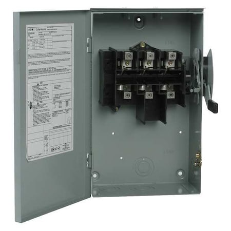 Eaton Nonfusible, Safety Switch, General Duty, 240 V, 3PST, NEMA 1 DG323UGB