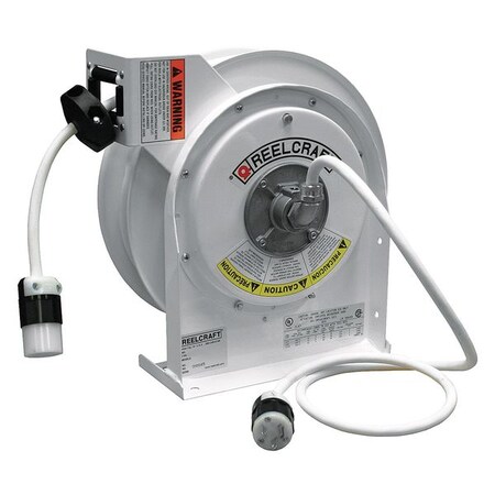 Reelcraft 45 ft. 12/3 Extension Cord Reel 20.0 A Amps 1 Outlets 120V AC Voltage L 4545 123 3A-17WH-WC