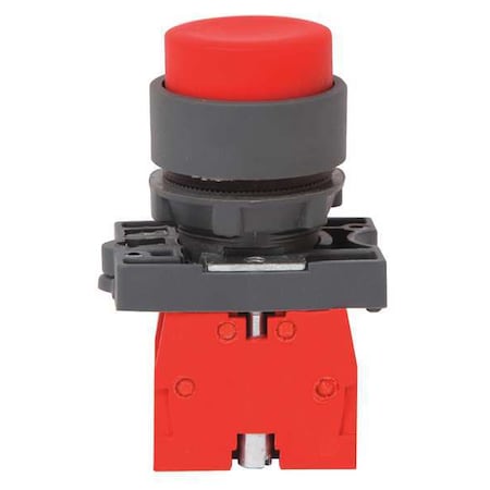 Dayton Push Button Operator, 22 mm, 1NC, Red 32UK48