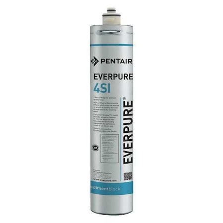 Everpure Quick Connect Filter, 2 gpm, 0.5 Micron, 3" O.D., 14 1/2 in H EV960651-75
