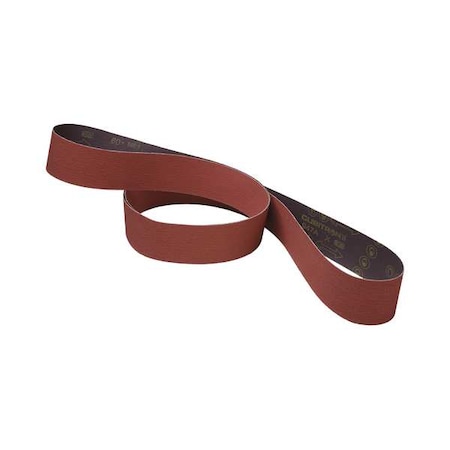 3M Cubitron Sanding Belt, 3/4 in W, 20 1/2 in L, Coated, Ceramic, 120 Grit, Fine, 947A, Maroon 60410012920