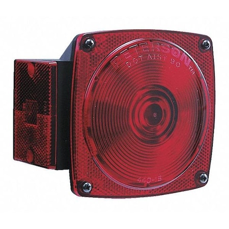 Peterson Stop-Turn-Tail Lamp, Red, Square V440