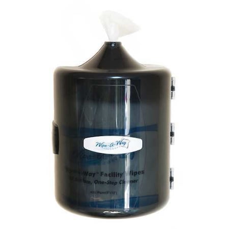 Wipe-A-Way Wipe-A-Way Center Pull Dispenser, Black WA-FAC-DISP