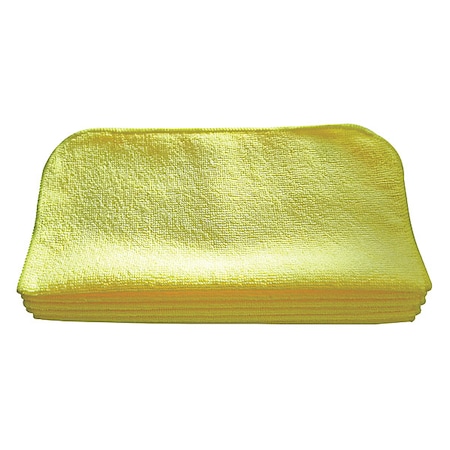 Tough Guy Microfiber Cloth Wipe 12" x 12", Yellow, 12PK 32UV04